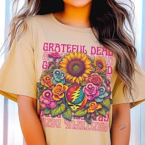 Grateful Dead Shirt, The Dead, Cute Grateful Dead Shirt, Grateful Dead Flowers, Dead & Company Flower Shirt, Dead Tour Gift, Bella Canvas