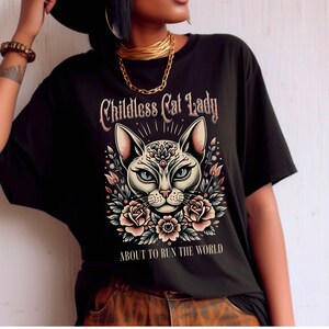 Camisa Childless Cat Lady, Voto 2024, Camisa de Votación Feminista, Camiseta Anti Republicana, Pro elección, liberal, lucha por la democracia, progresista