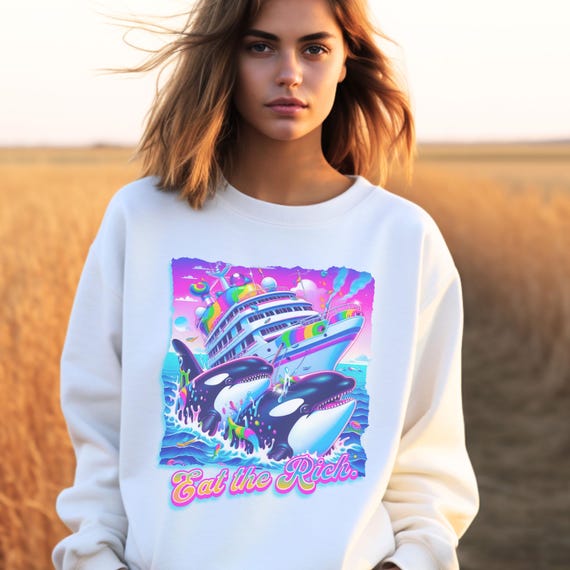 Eat the Rich Shirt, Eat the Rich Sweatshirt, Anti Billionaire Shirt, No Kings, Tax the Rich, 90s Retro, Orca Yacht Shirt, Liberal Gift