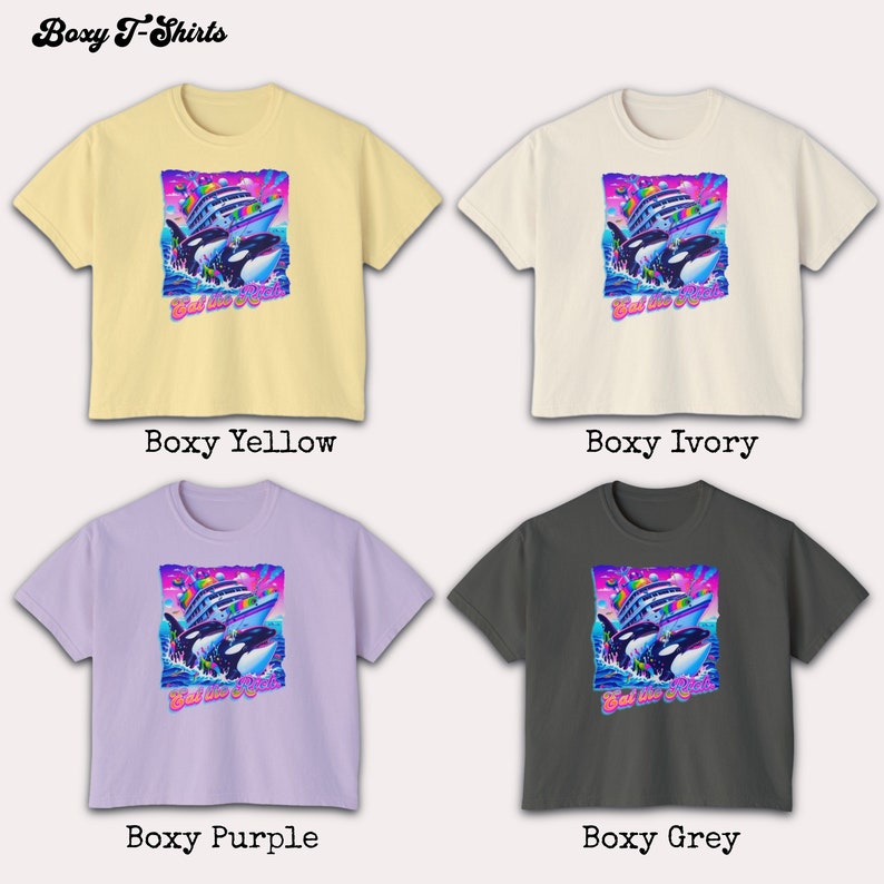 Eat the Rich Shirt, Eat the Rich Sweatshirt, Anti Billionaire Shirt, No Kings, Tax the Rich, 90s Retro, Orca Yacht Shirt, Liberal Gift image 8
