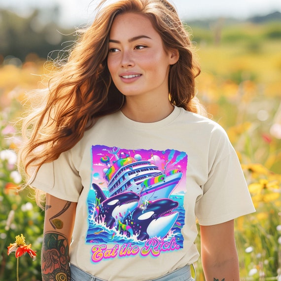 Eat the Rich Shirt, Trump Musk Shirt, Tax the Rich Shirt, Anti Fascism Shirt, F Trump Shirt, Trump Shirt, Orca Whale  Retro 90 Vintage Shirt