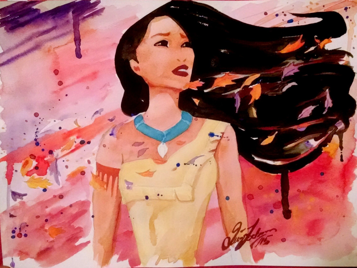 Pocahontas Watercolor Print, Disney's Pocahontas, Disney Princess Fanart  Watercolour, Cartoon Character, Gift for Girl, Children's Art Print - Etsy