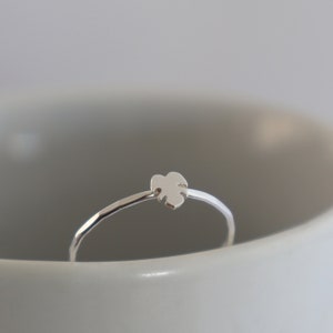 Mini Monstera Leaf Ring, Handmade Sterling Silver Plant Jewelry, Silver Plant Lady Gift