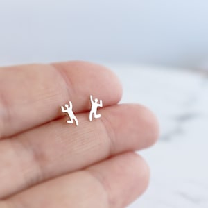 Tiny People Stud Earrings • Sterling Silver • Handmade • Little Person Earrings • Quirky Jewelry • Gift for Sister • Tiny People Jewelry