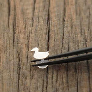 Tiny Duck Tragus Stud • Sterling Silver • Handmade • Duck Shaped Labret or Tragus Earring • Push Fit Bioflex Flat Back