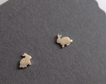 Rabbit Studs, Sterling Silver Bunny Earrings Easter Gift Easter Jewelry Bunny Jewelry Rabbit Jewelry Silver Bunny Silver Rabbit Bunnies