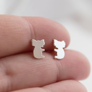 Koala Earrings • Handmade in Australia • Sterling Silver • Koala Studs • Koala Jewelry • Koala Bear Gift