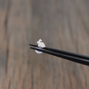 Bunny Tragus Labret Stud • Sterling Silver Rabbit Cartilage Stud • Easter Bunny Gift • Bunny Rabbit Earring • Handmade • 16 Gauge Push Fit