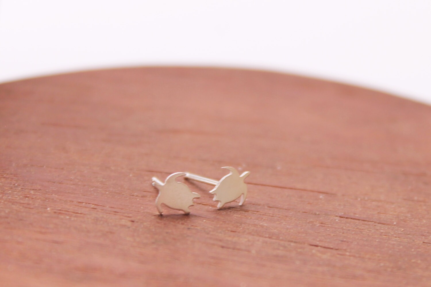 Sea Turtle Stud Earrings Sterling Silver Handmade Silver Etsy Australia