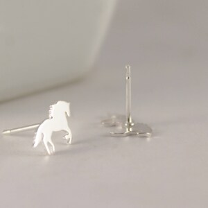 Sterling Silver TINY 10x5mm Colt Pony Horse Studs Posts