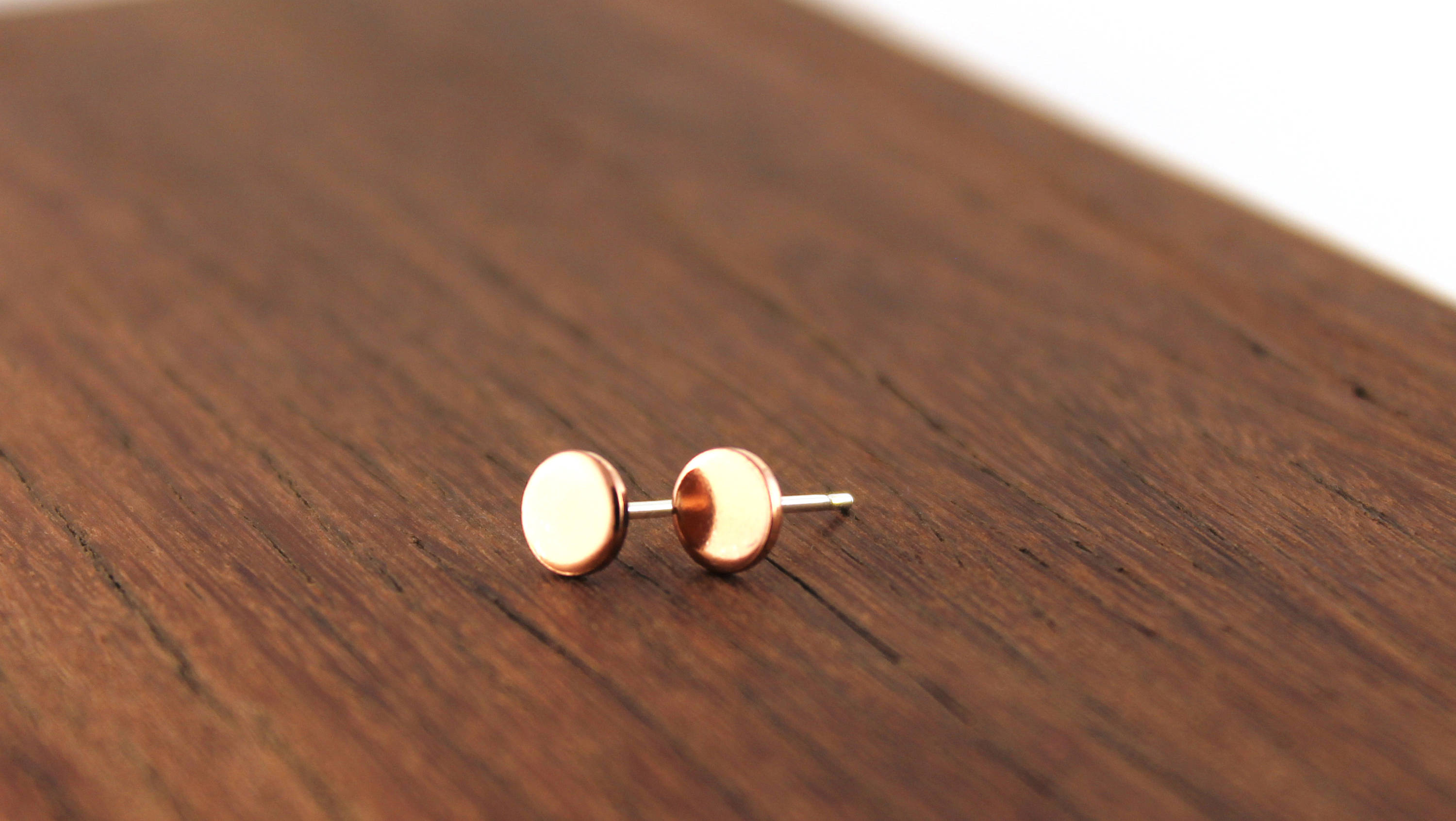 Copper Circle Studs Copper Disks Copper Disc Earrings Disk Etsy Australia