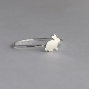 Mini Bunny Ring, Sterling Silver, Rabbit Ring, Easter Gift, Handmade, Bunny Jewelry, Bunny Rabbit Ring, Gift For Her, Size Inclusive