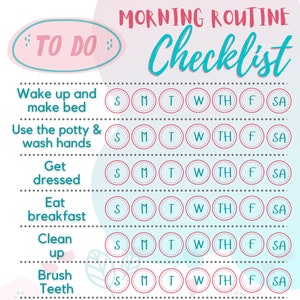 Morning Routine Checklist Printable, Printable Morning Checklist ...
