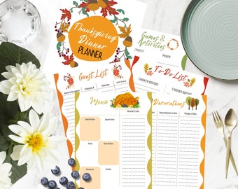 Printable Thanksgiving planner, dinner planner, Thanksgiving planner, Thanksgiving dinner planner, Thanksgiving planner printable