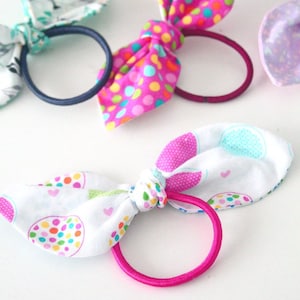 Knotted hair ties sewing pattern, knot hair ties, fabric hair ties, knotted hair ties pattern, hair ties, fabric hair ties pattern image 1