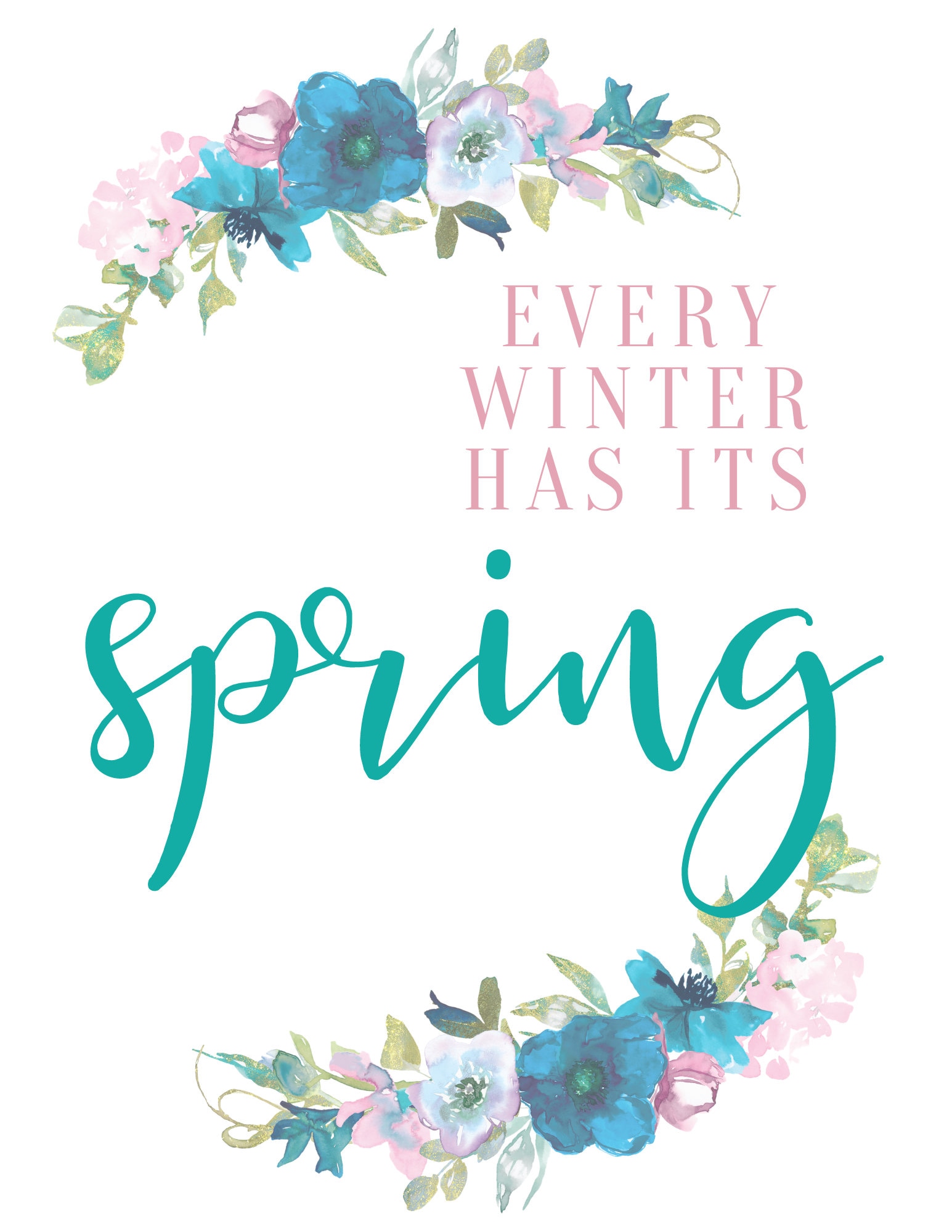 Spring wall art printable spring wall art spring printables | Etsy
