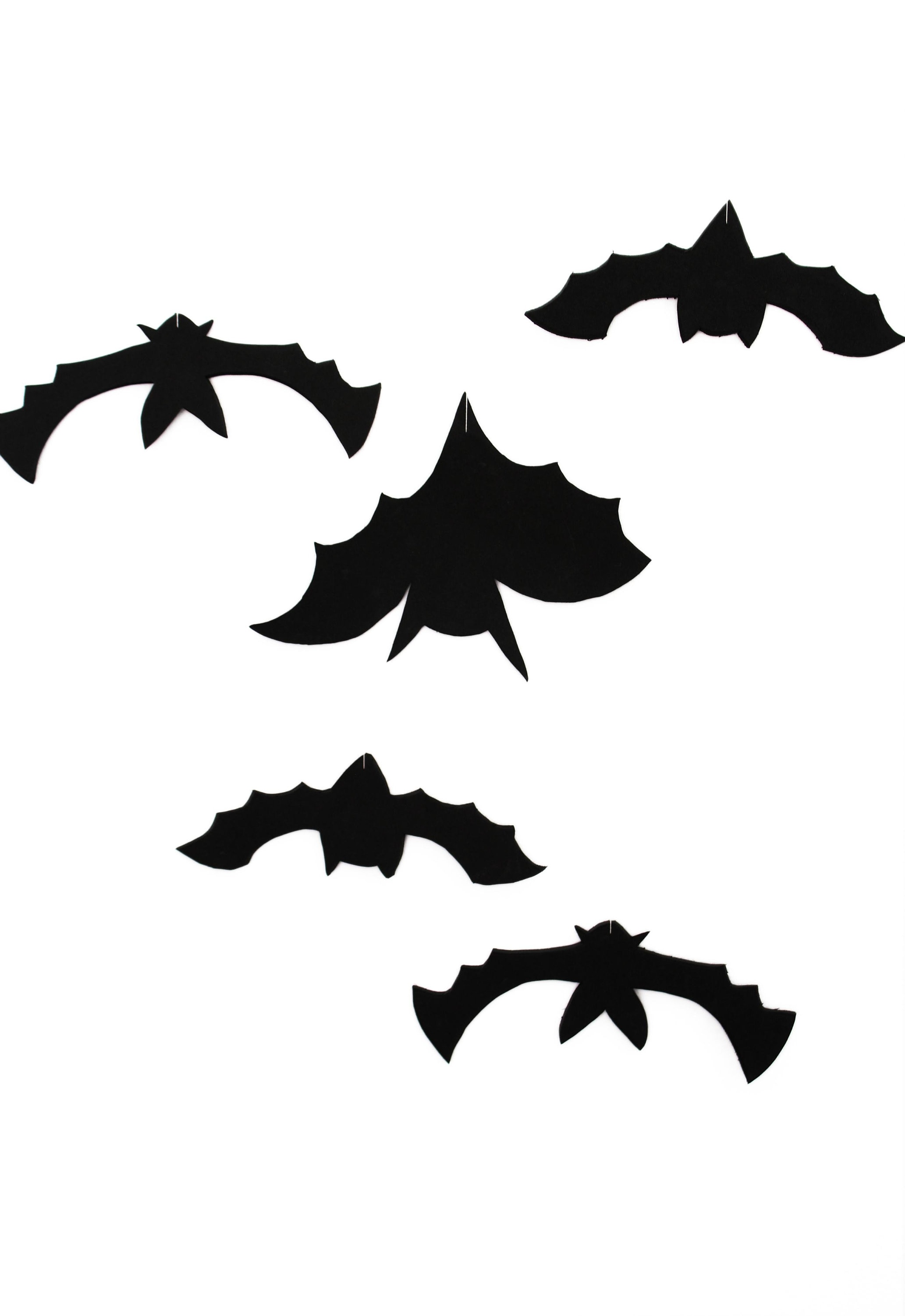 Hanging bats templates Halloween bat decor DIY bat cut out Etsy