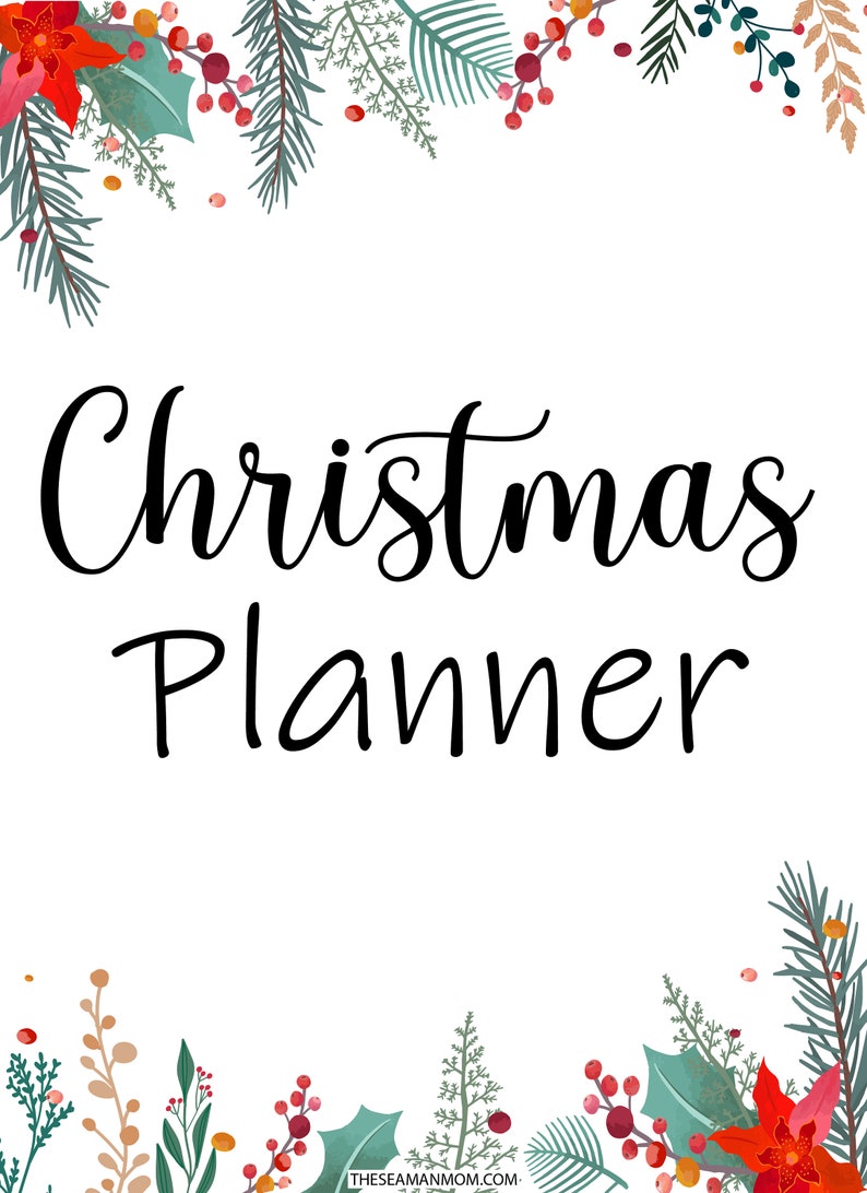 Printable Christmas Planner, Christmas planner, Christmas dinner planner, Christmas organizer, Christmas party planner image 2