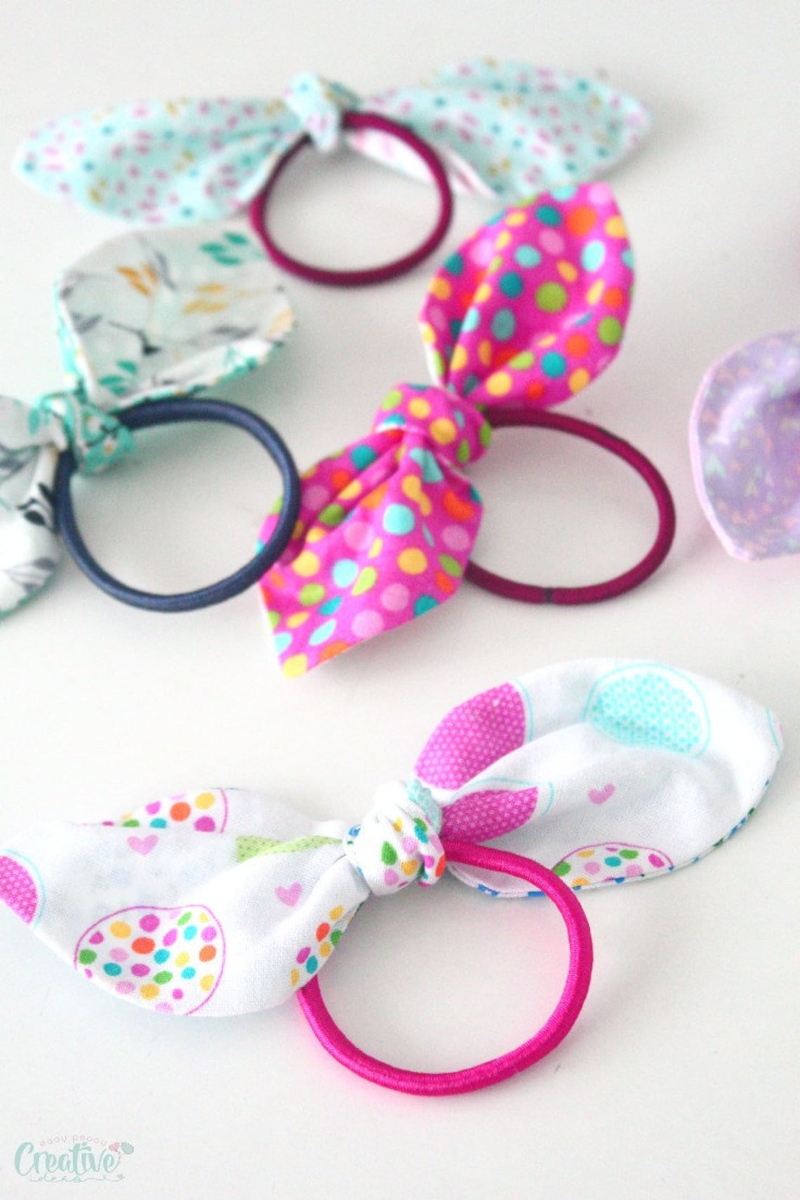 Knotted Hair Ties Sewing Pattern Knot Hair Ties Fabric Hair Etsy