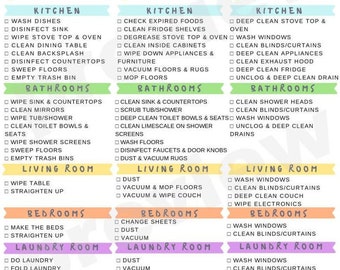 Printable cleaning schedule, cleaning schedule printable, house cleaning schedule, cleaning calendar, cleaning checklist, printable cleaning