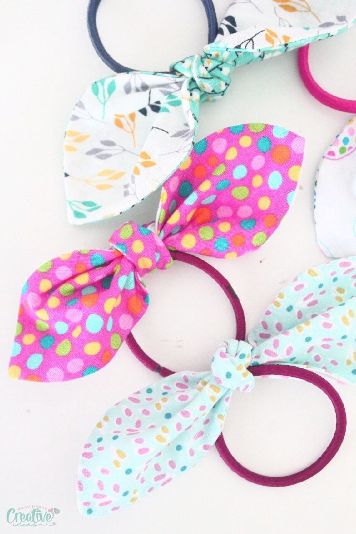 knitted hair tie pattern