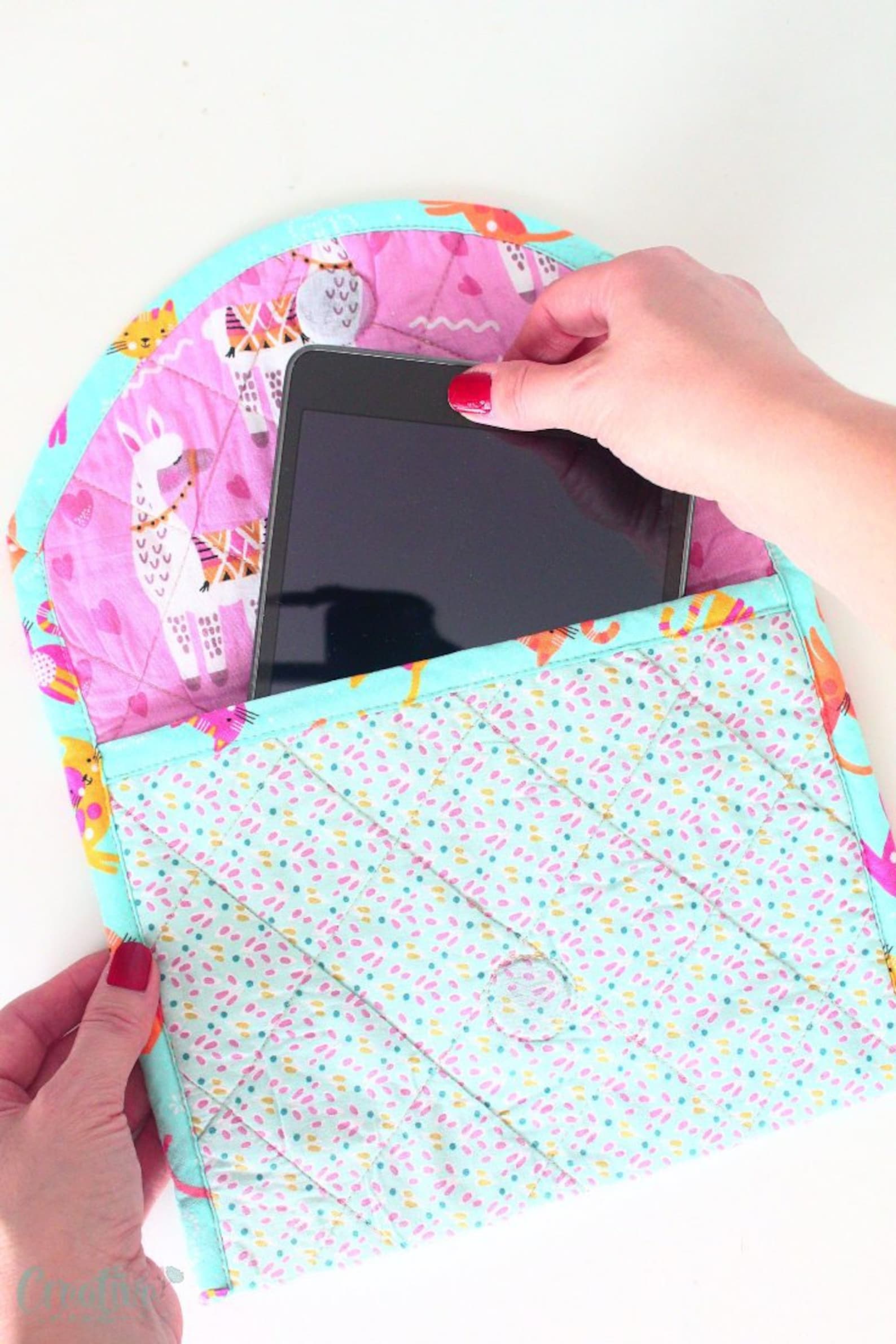 Quilted Table Case Sewing Pattern, DIY Tablet Case, How to Make a Tablet Cover, Tablet Case