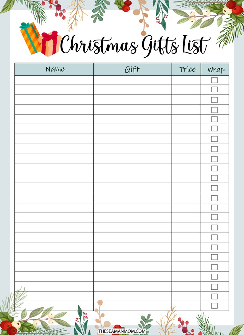 Printable Christmas Planner, Christmas planner, Christmas dinner planner, Christmas organizer, Christmas party planner image 5