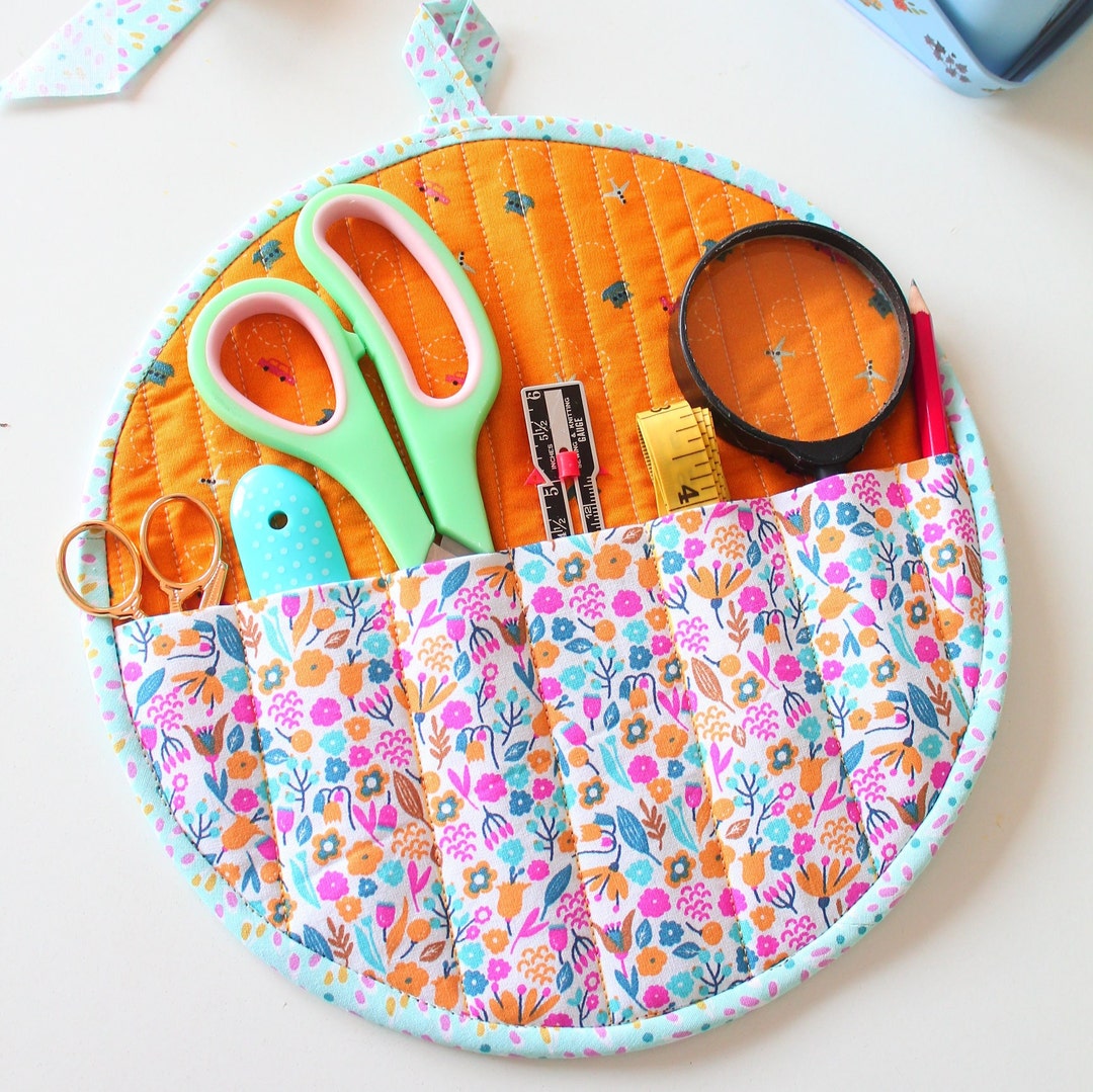 Quilted Sewing Supplies Organizer PDF Tutorial, How to Sew a Sewing