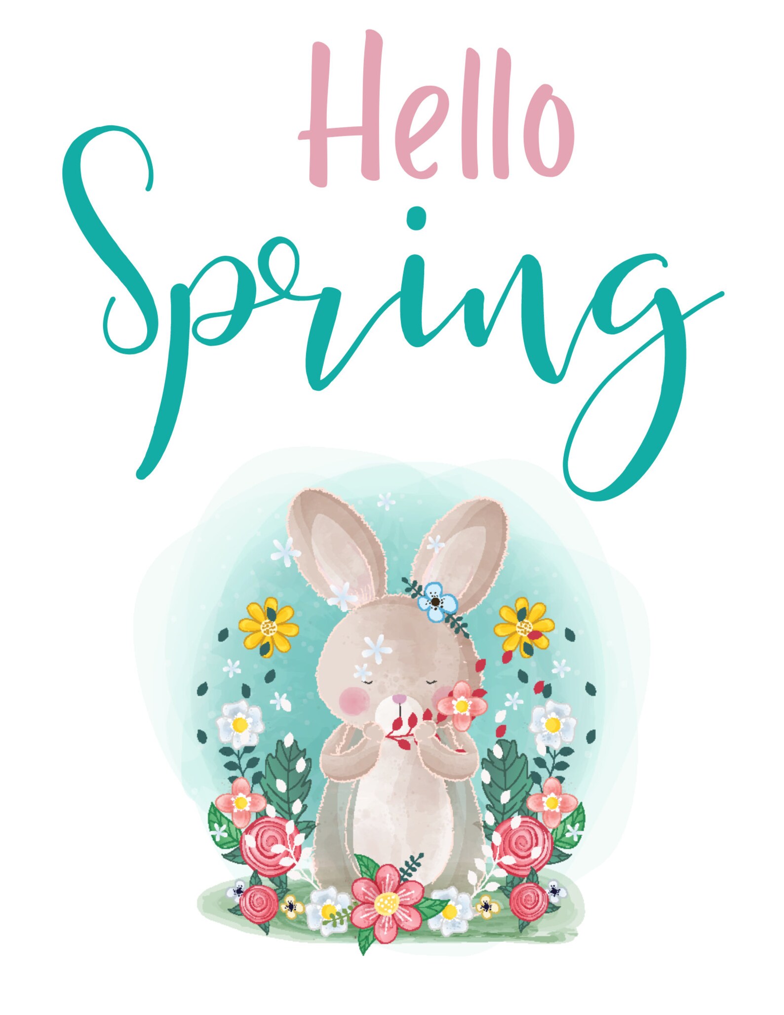 Spring Wall Art Printable Spring Wall Art Spring Printables Etsy