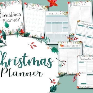 Printable Christmas Planner, Christmas planner, Christmas dinner planner, Christmas organizer, Christmas party planner image 1