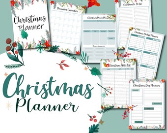 Printable Christmas Planner, Christmas planner, Christmas dinner planner, Christmas organizer, Christmas party planner