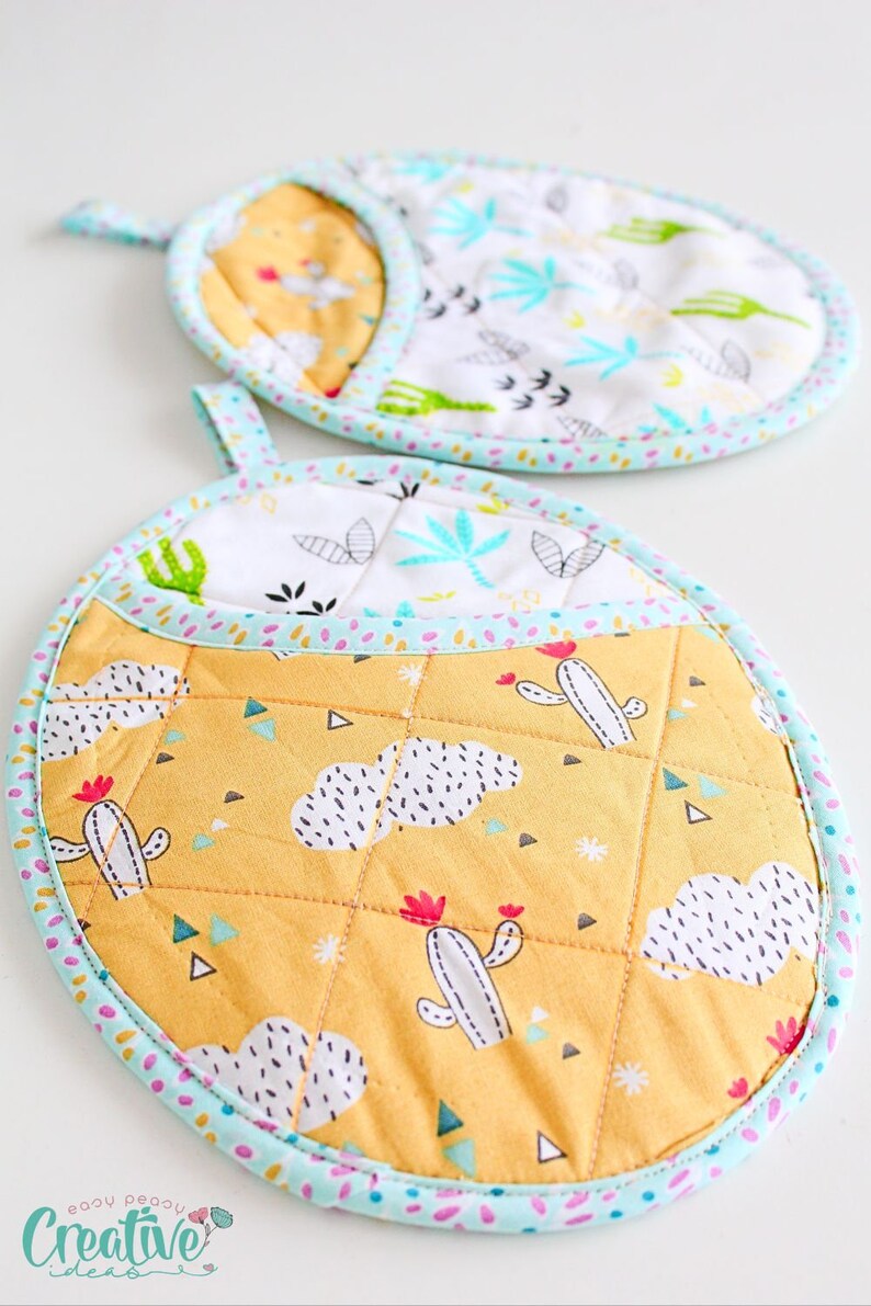 Oval Pocket Pot Holders Sewing Pattern Pot Holders Etsy