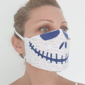 Halloween 3D face mask pattern, 3D face mask pattern, face mask sewing pattern, Halloween mask, Halloween costumes, face mask pattern