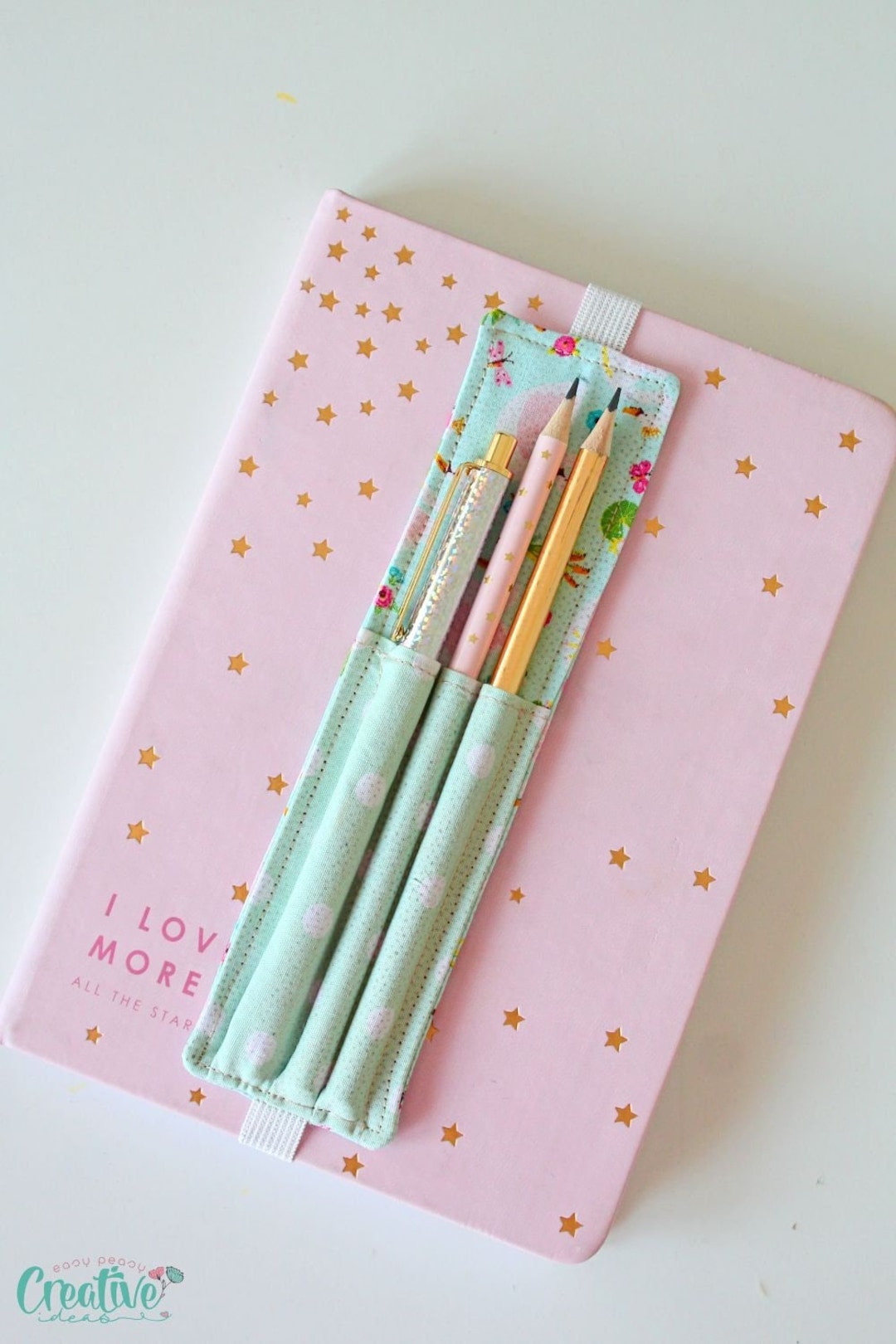 DIY Notebook Elastic Pen Holder Instant Download Stepbystep Tutorial, Notebook Pen Holder