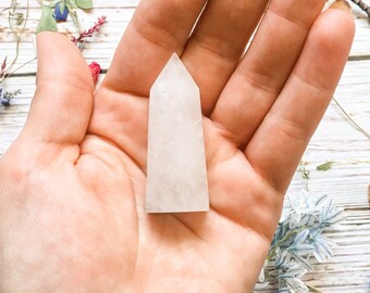 Black Tourmaline Rutilated Quartz Crystal Tower - Single Terminated Reiki Metaphysical Crystal