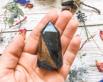 Blue Tiger's Eye Crystal Tower - Single Terminated Reiki Gemstone