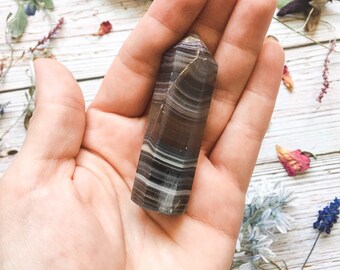 Purple Fluorite Single Terminated Crystal Tower – Reiki Gemstone