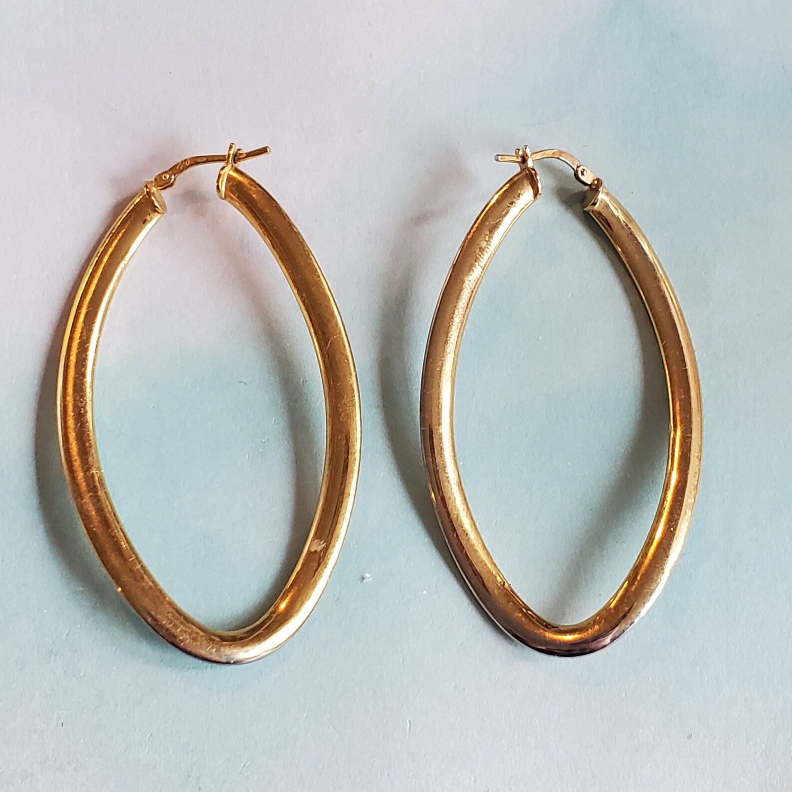 Vintage Gold Hoop Earrings Etsy