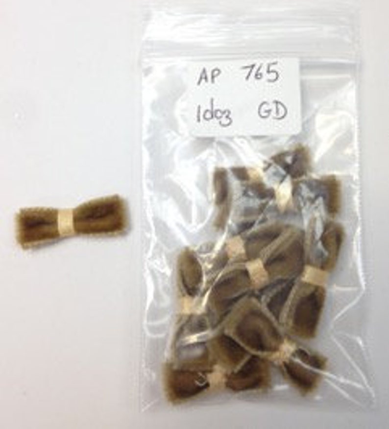 12 Mini Brown Bows