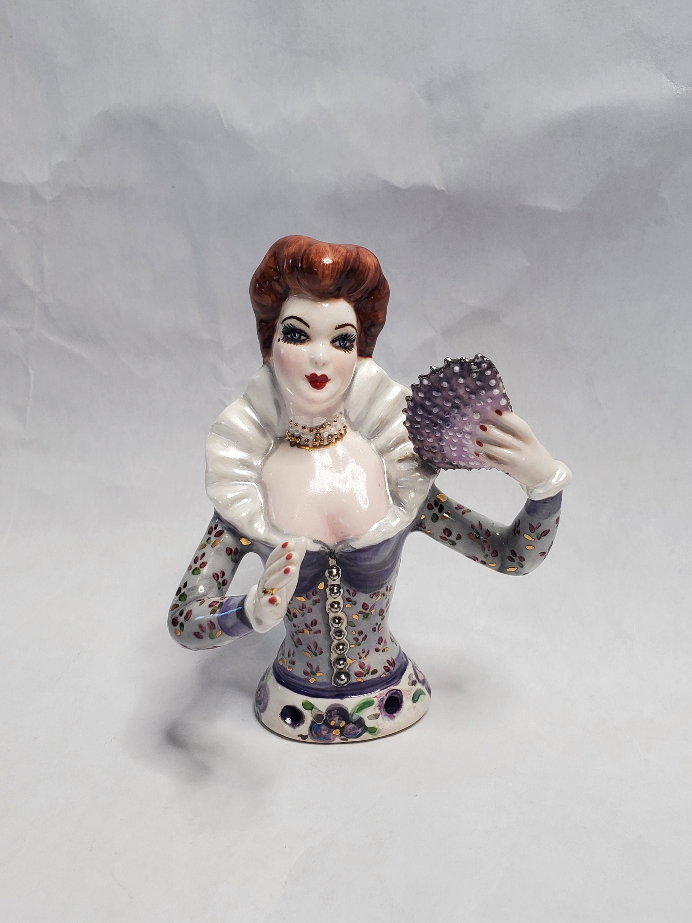 Vintage Porcelain Pin Cushion Lady Hand Made by Michelle Etsy