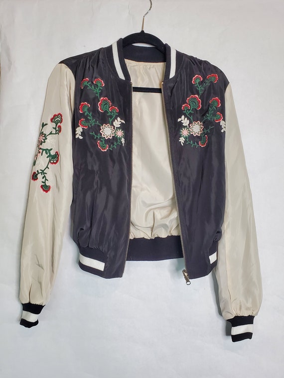 floral zip up jacket