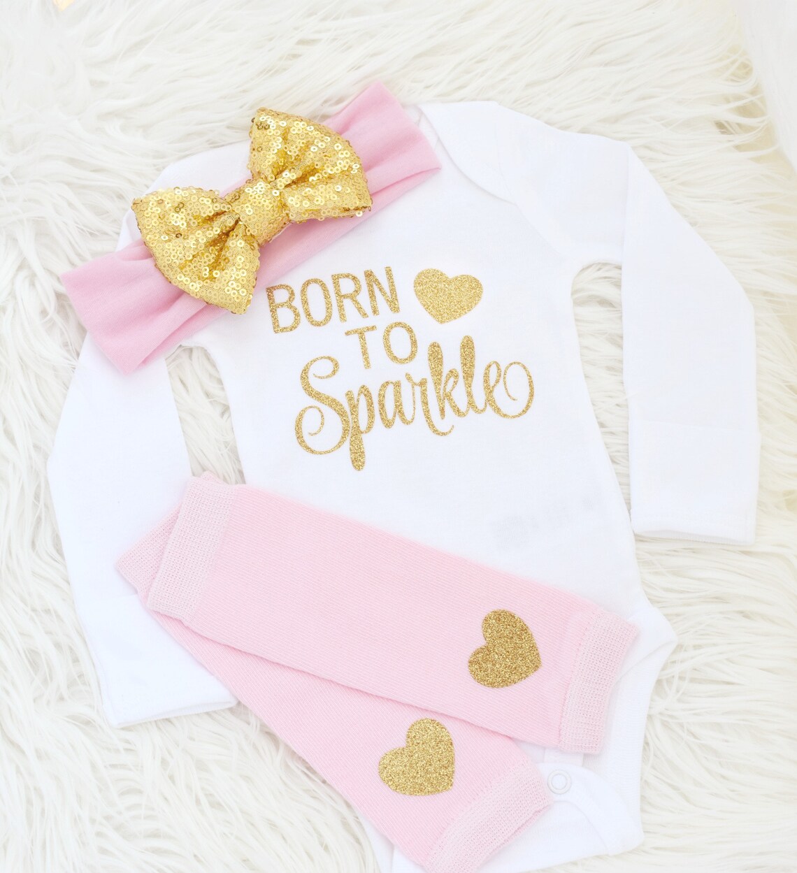 BLUSH PINK baby girl clothes newborn coming home outfit for Etsy