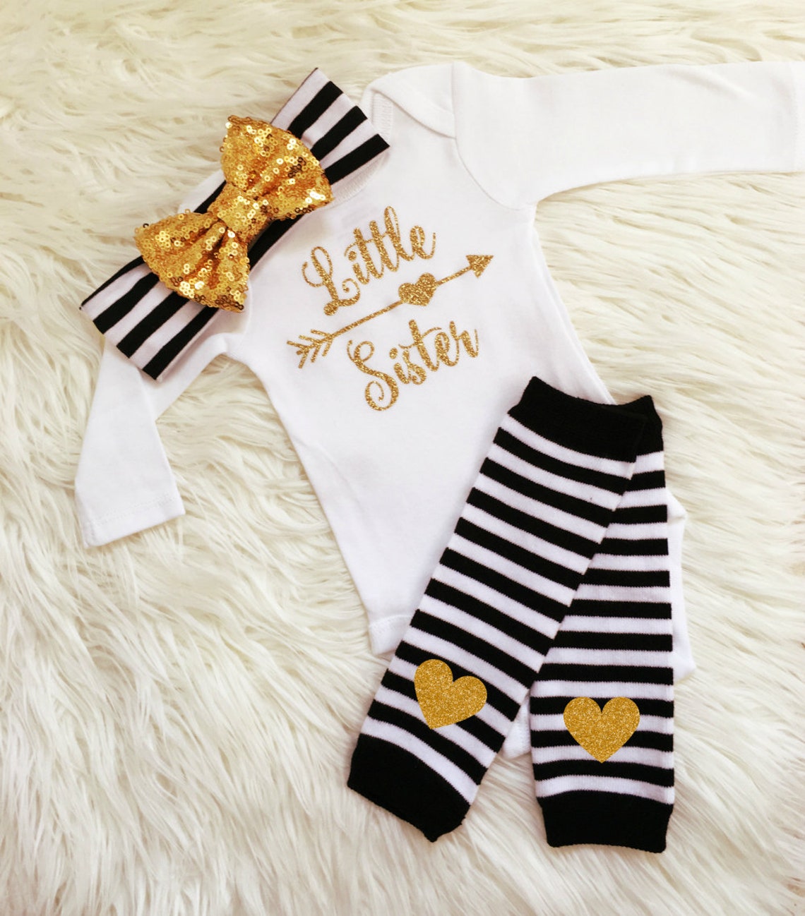 Bear Hear “Only You” Summer Outfit Set for Newborn Girls – White & Pink main image 1