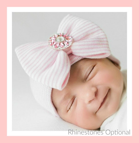 baby girl beanies with bows