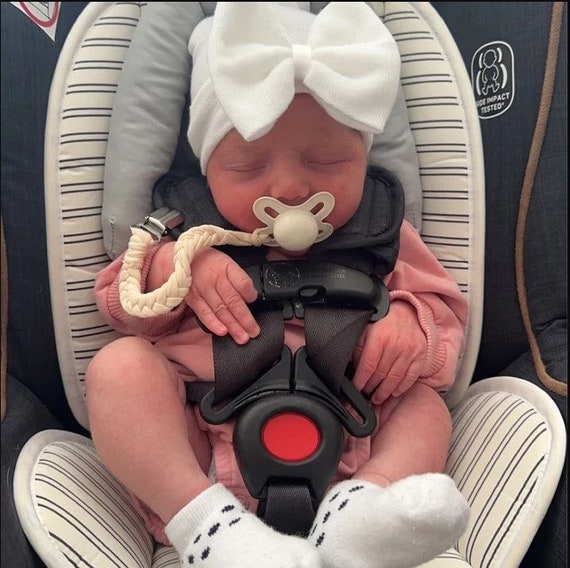 Baby White Hat for Newborn, Hospital Hat With Bow, Baby Girl Hat