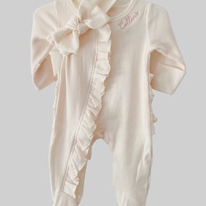 Baby Club Chic Pretty Bows Footie with Crochet Trim main image 0