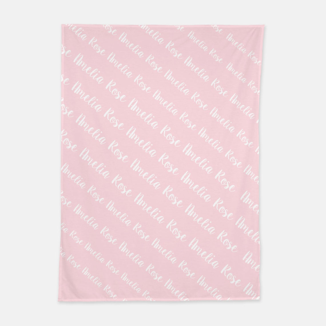 Personalized Baby Blanket Baby Girl Name Blanket Repeating Etsy