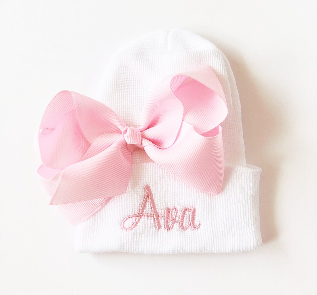 Personalized Newborn Hat, Baby Name Hat, Personalized Baby Girl Hat