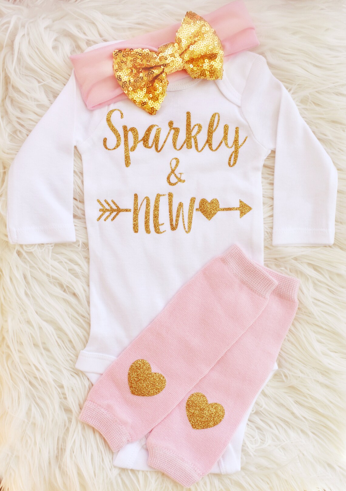 BLUSH PINK baby girl clothes newborn coming home outfit for Etsy