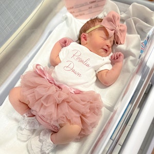 newborn HOSPITAL Outfit, newborn girl coming home outfit, baby girl coming home outfit baby girl coming home outfit outfit coming home girl image 1